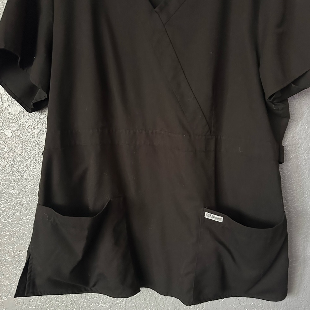 Grey's Anatomy Charcoal V-Neck Scrub Top